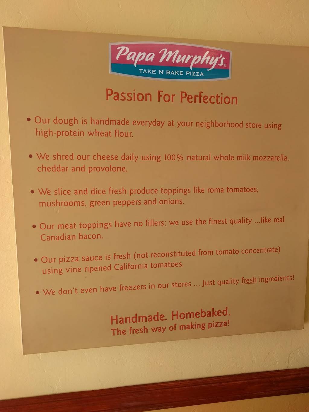 Papa Murphys | Take N Bake Pizza | meal takeaway | 7250 N La Cholla Blvd Suite 186, Tucson, AZ 85741, USA | 5207974242 OR +1 520-797-4242