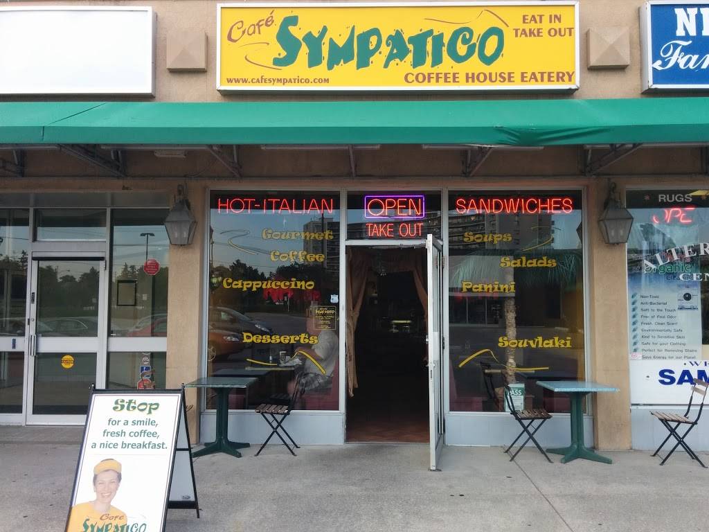 Cafe Sympatico | cafe | 666 Burnhamthorpe Rd, Etobicoke, ON M9C 2Z4, Canada | 4166950222 OR +1 416-695-0222