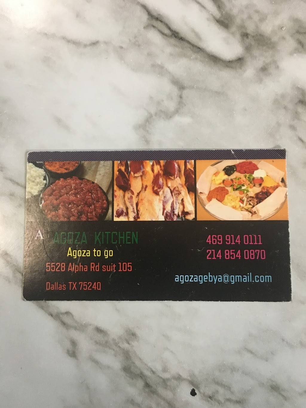 Agoza gebya | restaurant | 5528 Alpha Rd suite 105, Dallas, TX 75240, USA | 4699140111 OR +1 469-914-0111