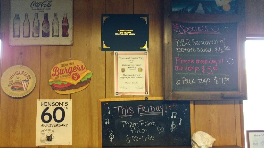 Hinsons Drive-In | restaurant | 2761 Cpcc Ln, Matthews, NC 28105, USA | 7048479506 OR +1 704-847-9506