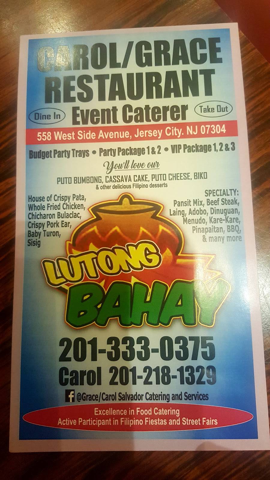 Grace Carol Event Catering and Services LLC | restaurant | 558 West Side Ave, Jersey City, NJ 07304, USA | 2012181329 OR +1 201-218-1329