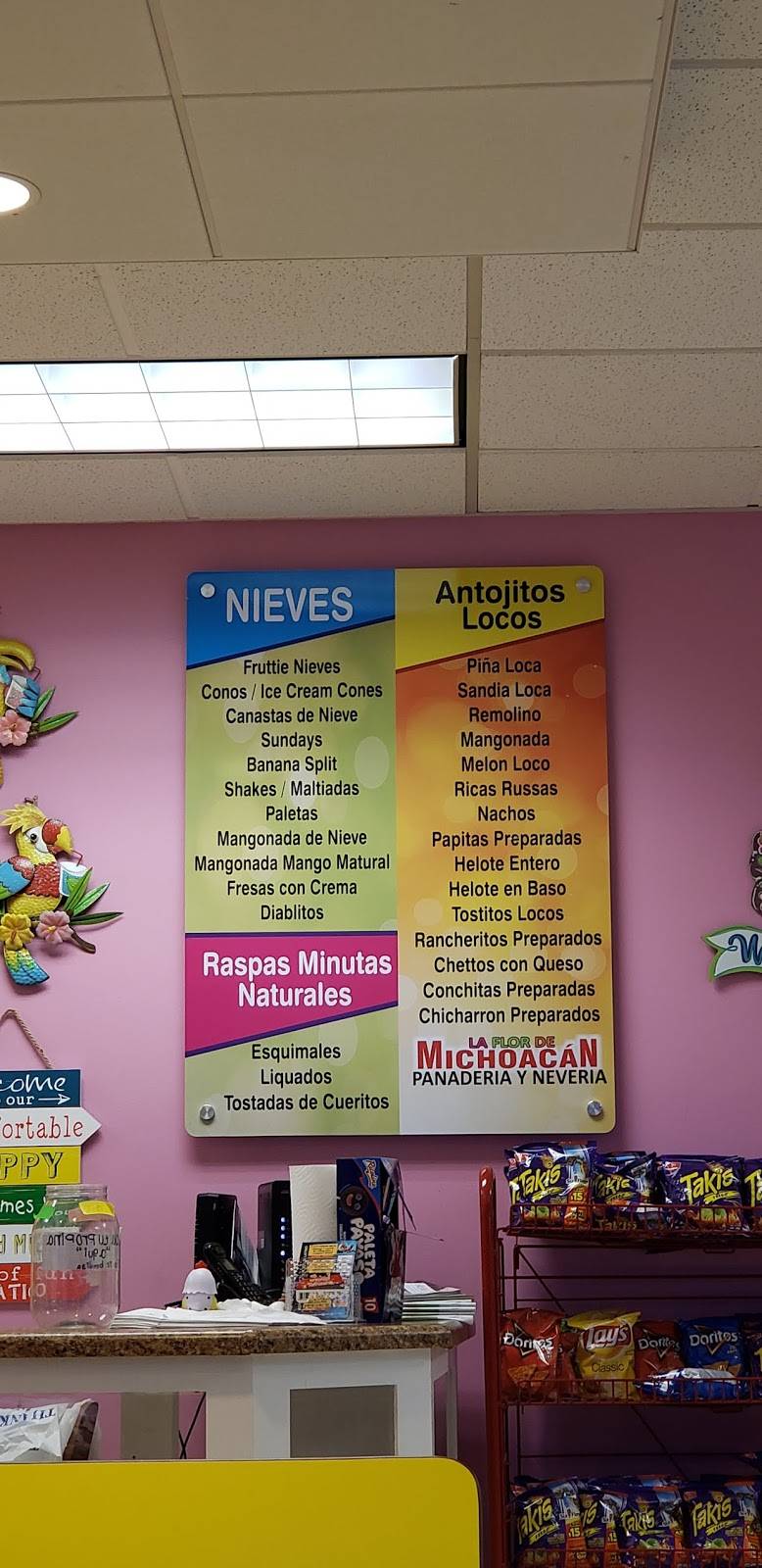 La flor de Michoacán panadería y neveria | restaurant | 14337 Jefferson Davis Hwy, Woodbridge, VA 22191, USA | 5716629925 OR +1 571-662-9925