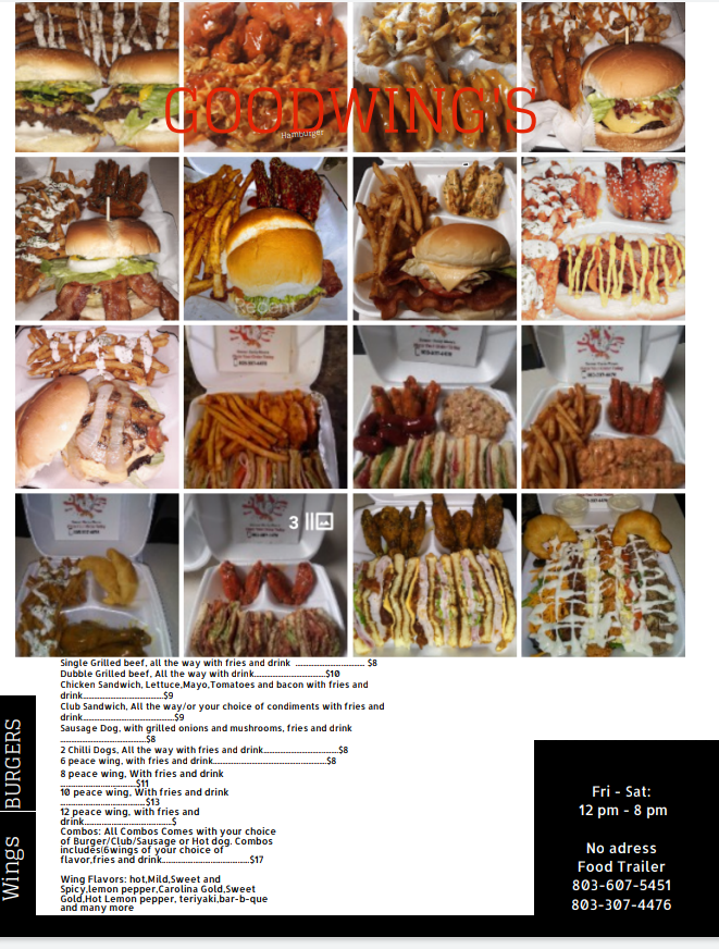 GoodWings | restaurant | 1954 jernigan trail, Sumter, SC 29150, USA | 8033074476 OR +1 803-307-4476