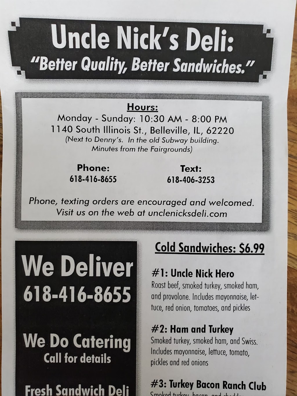 Uncle Nicks | restaurant | 1140 S Illinois St, Belleville, IL 62220, USA | 6184168655 OR +1 618-416-8655