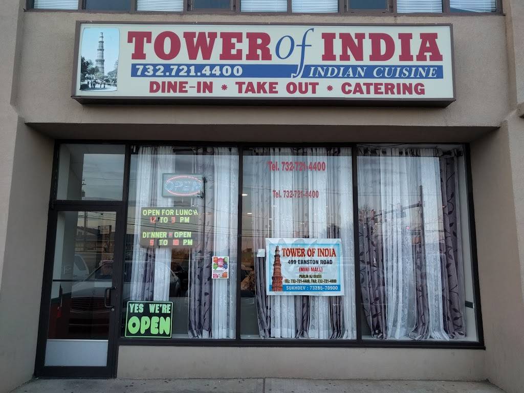 Tower of India Restaurant | restaurant | 499 Ernston Rd # Sa2, Parlin, NJ 08859, USA | 7327214400 OR +1 732-721-4400