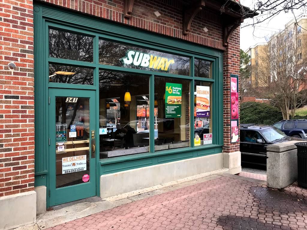 Subway | restaurant | 341 College Ave, Clemson, SC 29631, USA | 8646541432 OR +1 864-654-1432