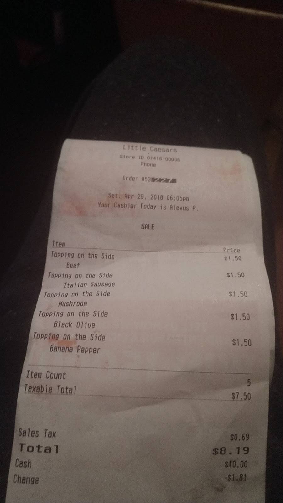 Little Caesars Pizza | meal takeaway | 304 S Broadway, Portland, TN 37148, USA | 6153237071 OR +1 615-323-7071