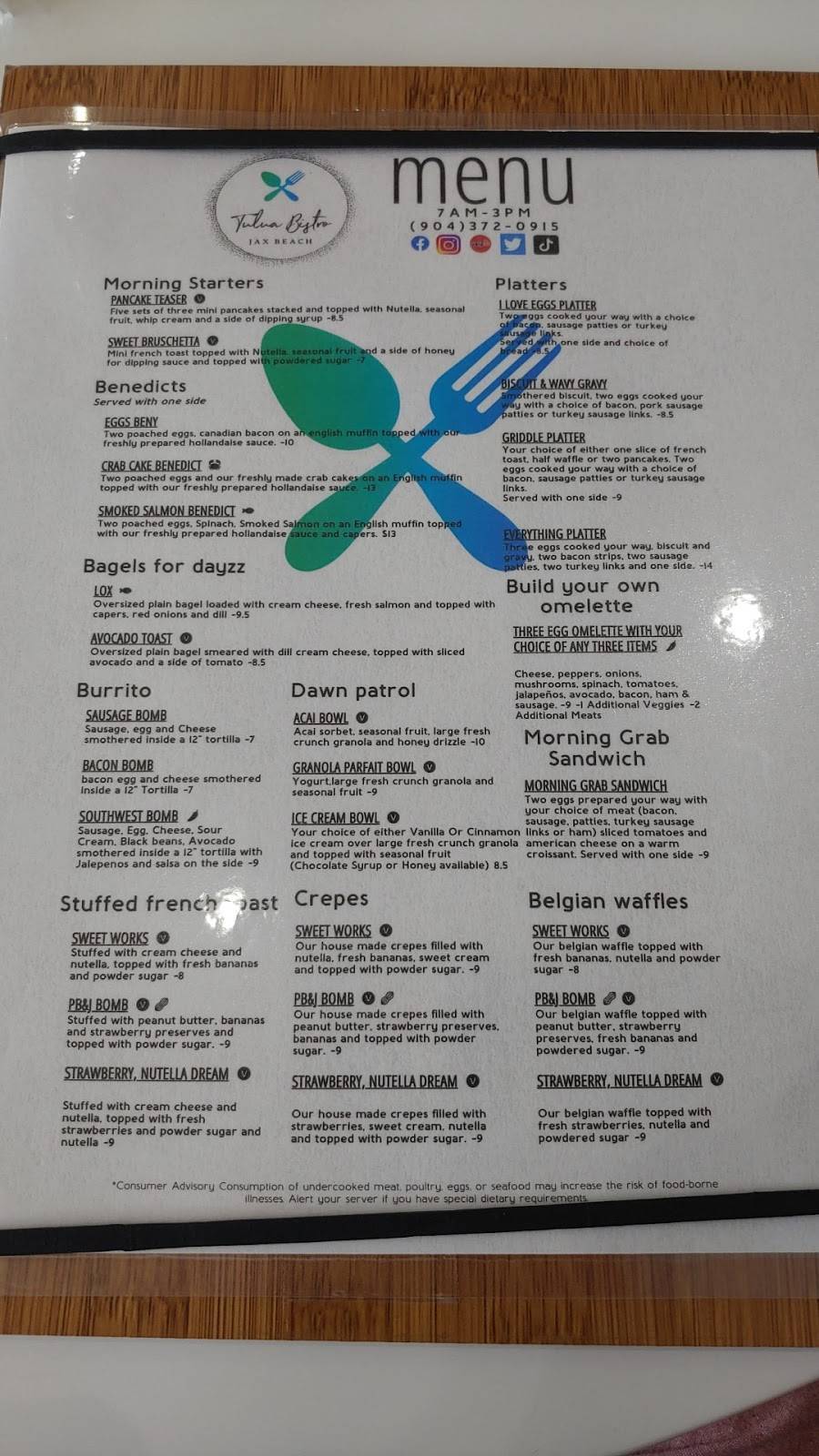 Tulua Bistro Jax Beach | cafe | 798 3rd St S, Jacksonville Beach, FL 32250, USA | 9043720915 OR +1 904-372-0915