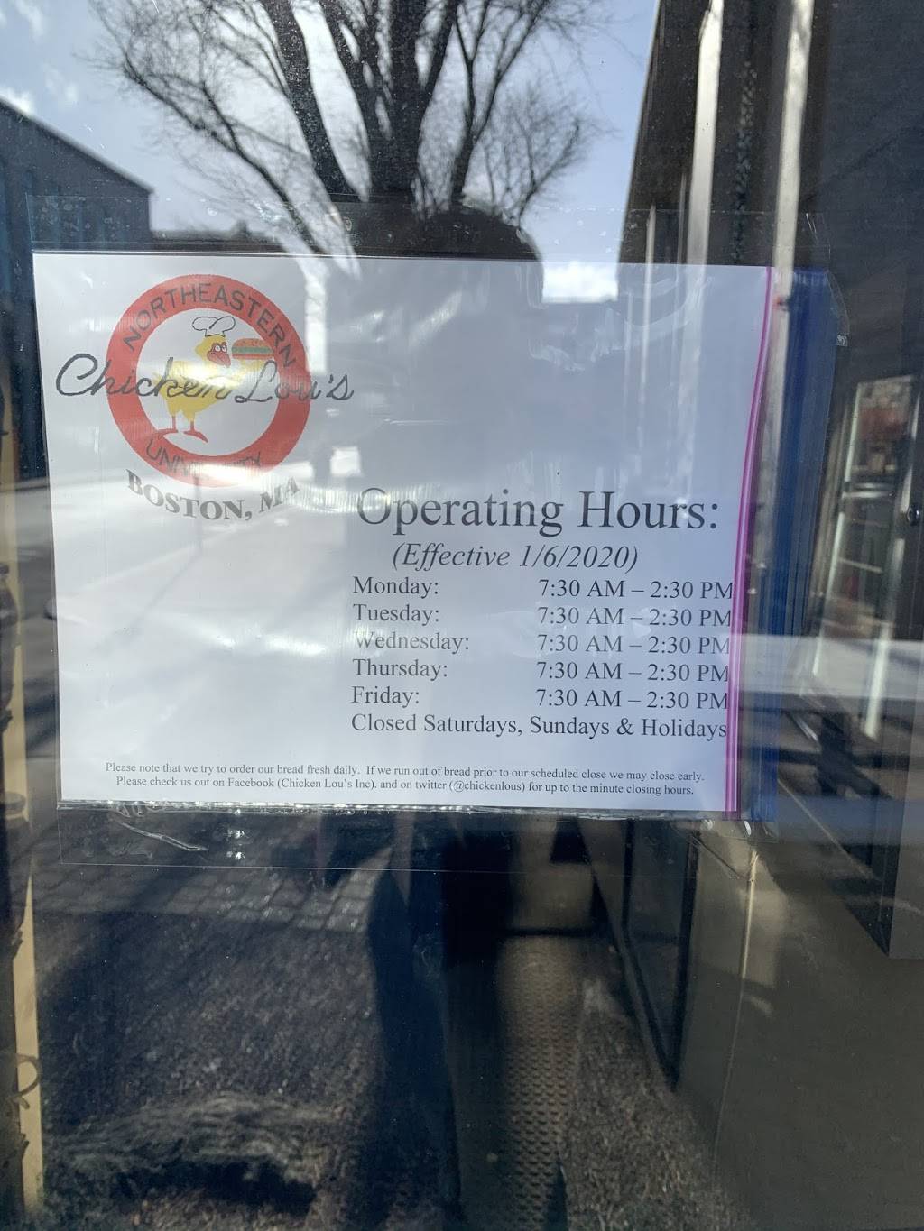 Chicken Lous Inc | restaurant | 50 Forsyth St, Boston, MA 02115, USA | 6178597017 OR +1 617-859-7017