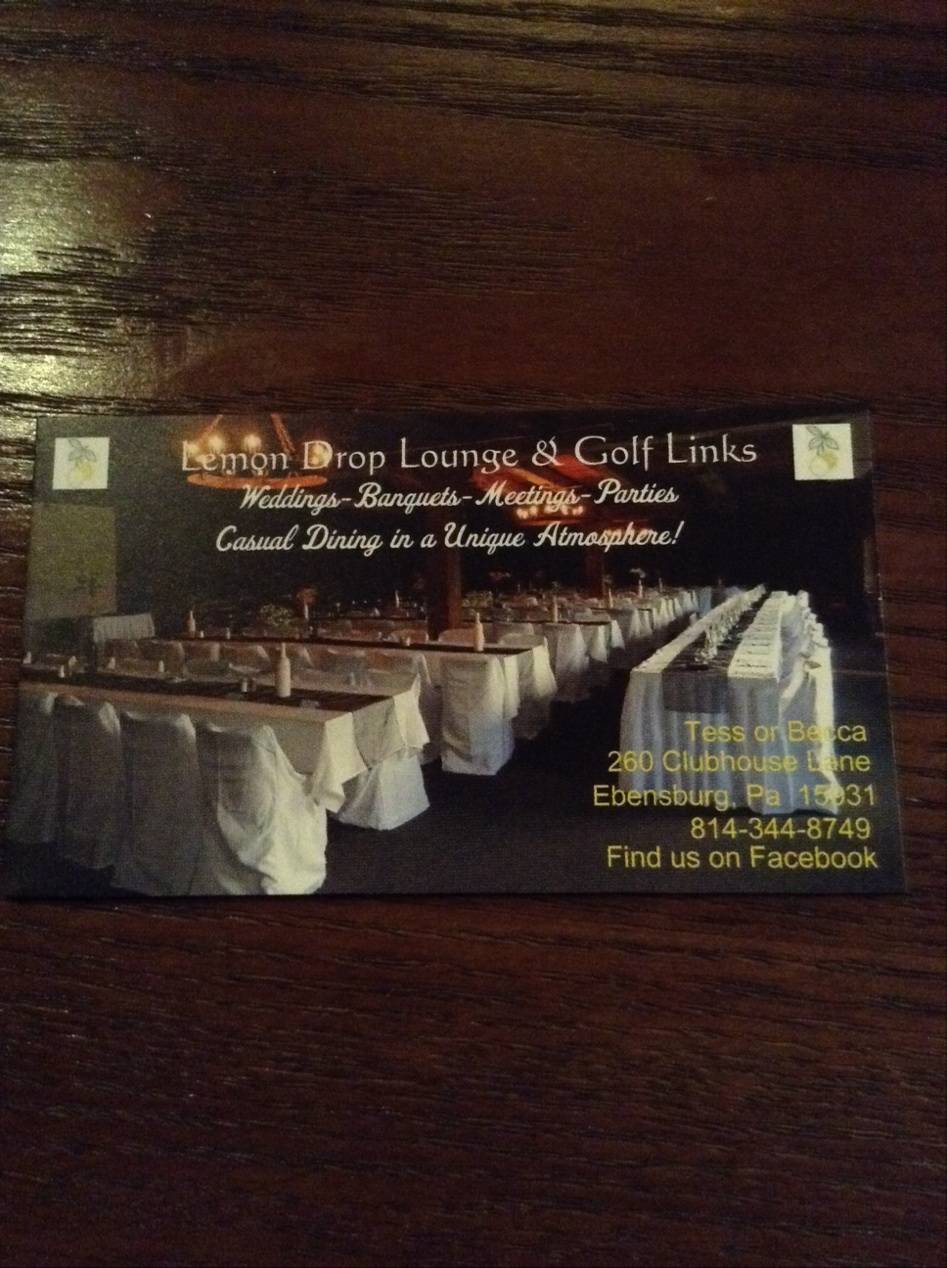 Lemon Drop Lounge | restaurant | 260 Clubhouse Ln, Ebensburg, PA 15931, USA | 8143448749 OR +1 814-344-8749
