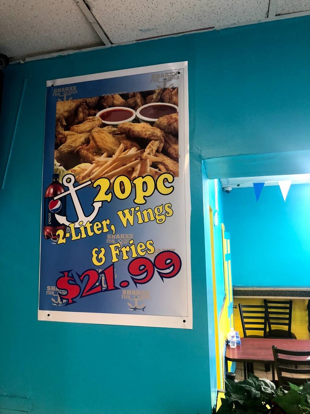 Sharxx - fish & chicken | restaurant | 2099 Clark Rd, Gary, IN 46404, USA | 2198063155 OR +1 219-806-3155