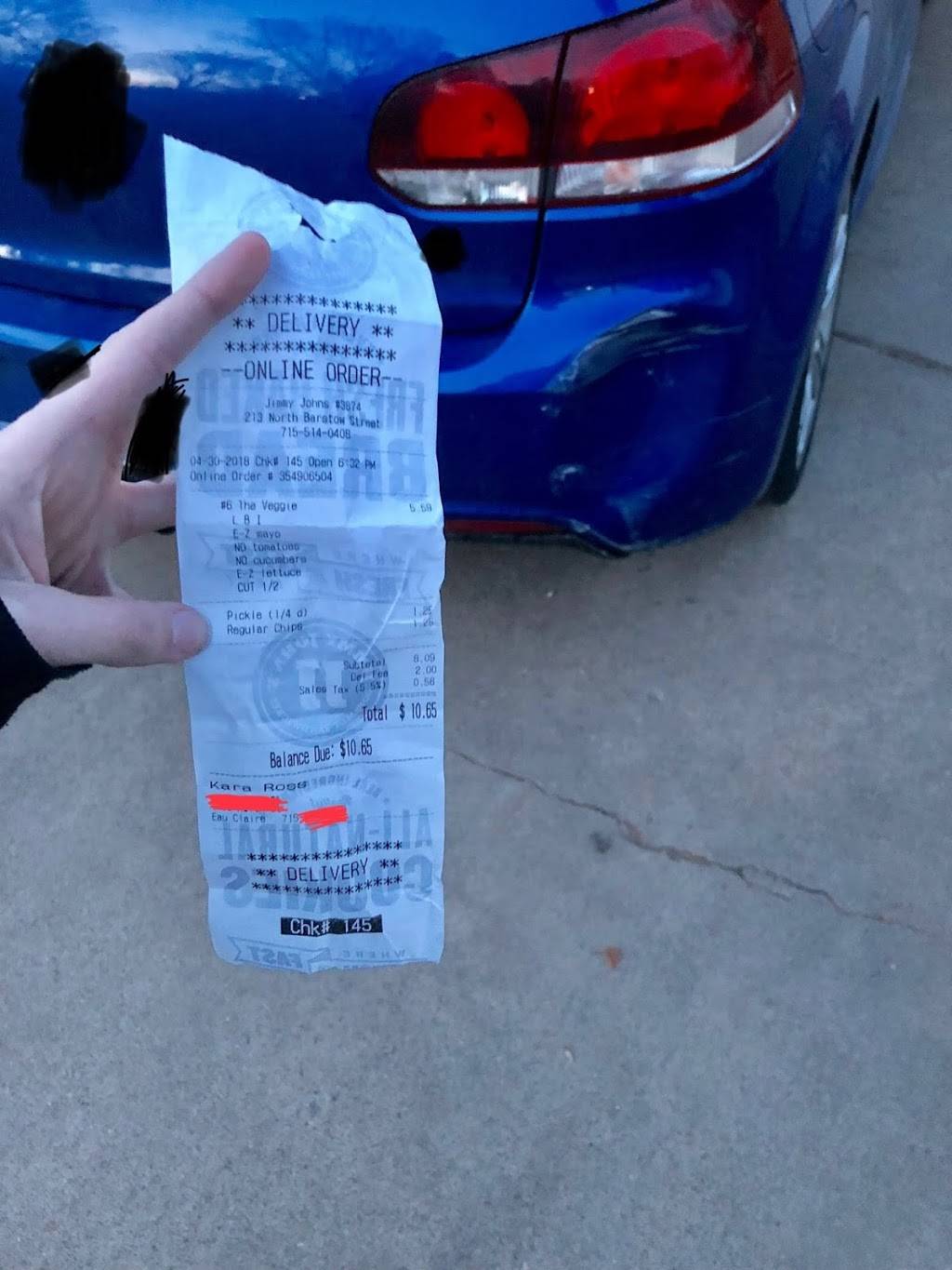 Jimmy Johns | meal delivery | 213 N Barstow St, Eau Claire, WI 54703, USA | 7155141581 OR +1 715-514-1581