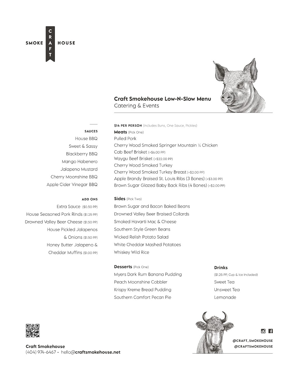 Craft Smokehouse Events & Catering | restaurant | 650 Henderson Dr Suite 403, Cartersville, GA 30120, USA | 6785765896 OR +1 678-576-5896