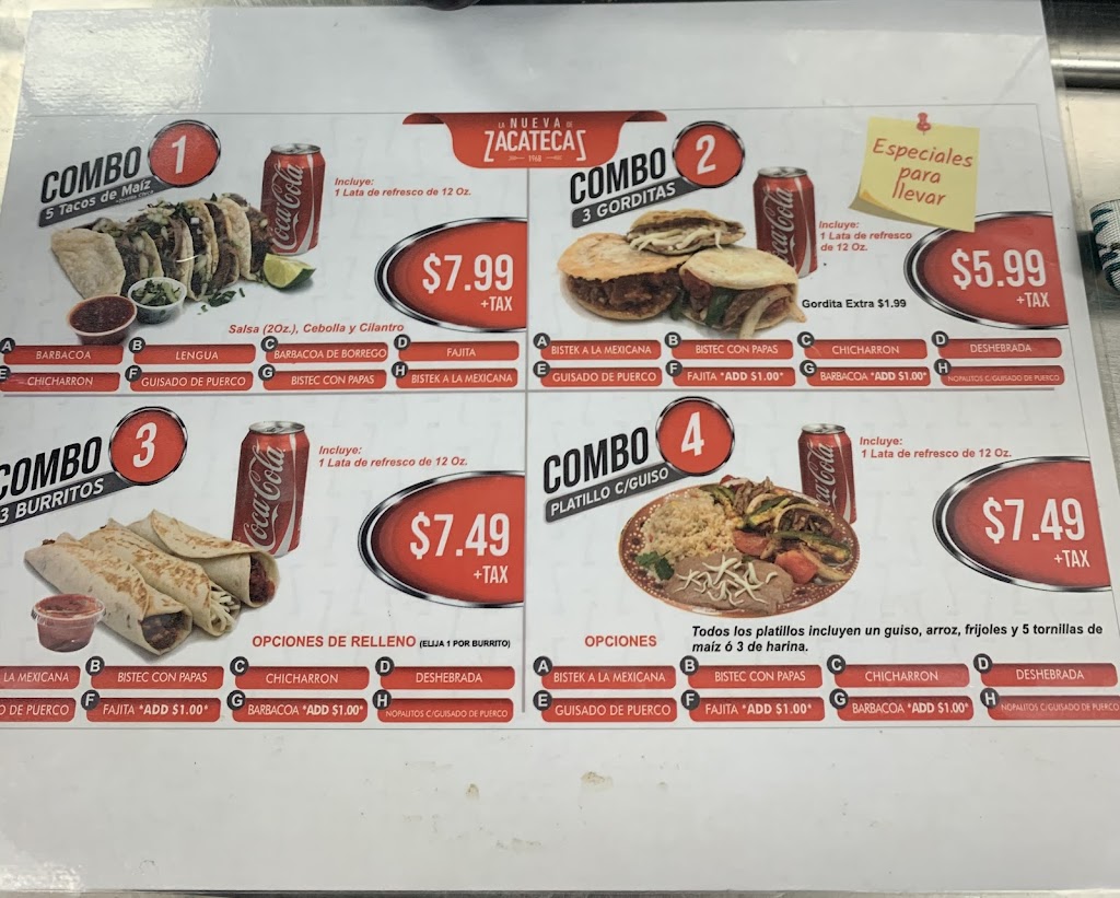 La Nueva de Zacatecas | restaurant | 3700 Decatur Ave, Fort Worth, TX 76106, USA | 8176240001 OR +1 817-624-0001