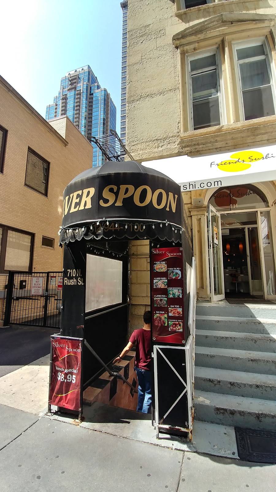 Silver Spoon Thai Restaurant | restaurant | 710 N Rush St, Chicago, IL 60611, USA | 3129447100 OR +1 312-944-7100