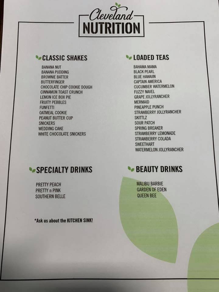 Cleveland Nutrition | restaurant | 4462 Keith St NW, Cleveland, TN 37312, USA | 4234733252 OR +1 423-473-3252