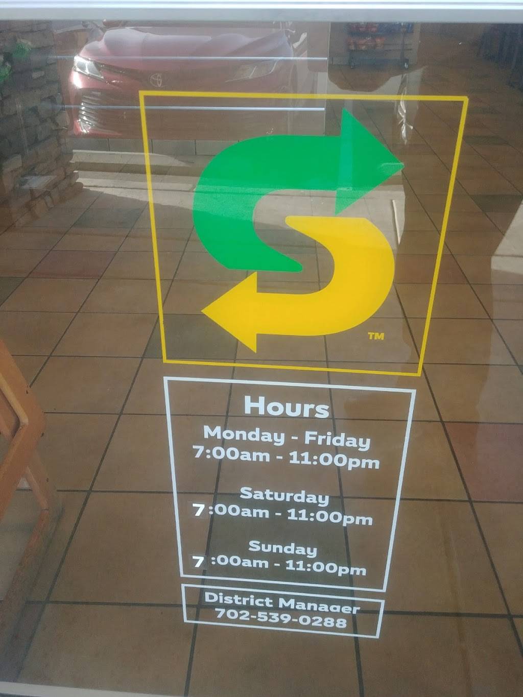 Subway | restaurant | 7377 S Jones Blvd #105, Las Vegas, NV 89139, USA | 7023614786 OR +1 702-361-4786