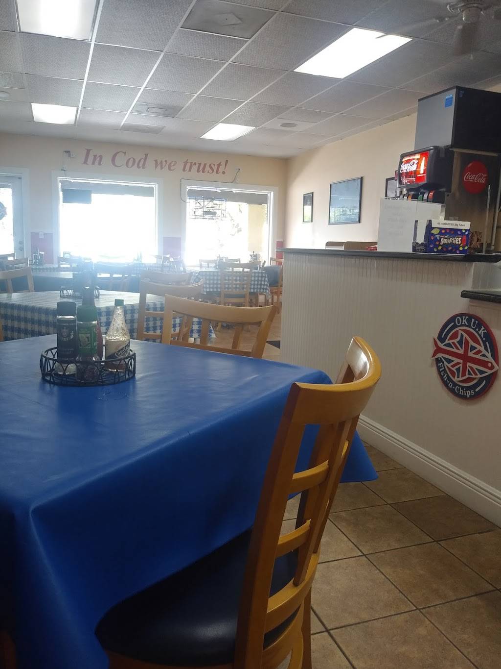 OK UK Fish-n-Chips | restaurant | 15200 S Tamiami Trail #104, Fort Myers, FL 33908, USA | 2392886124 OR +1 239-288-6124