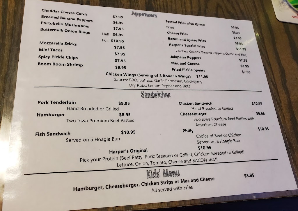 Harpers Public House | restaurant | 325 Main St, Dysart, IA 52224, USA | 3194765000 OR +1 319-476-5000
