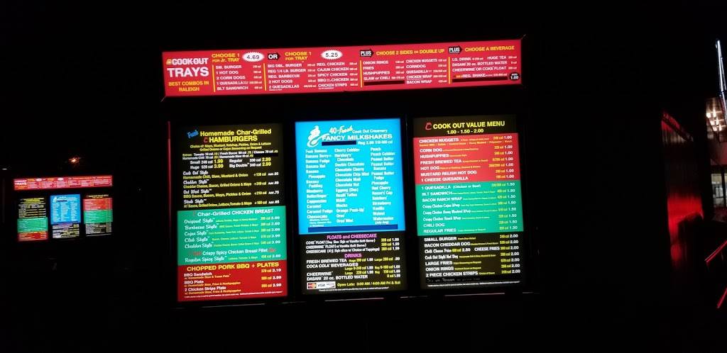Cook Out | restaurant | 6505 Falls of Neuse Rd, Raleigh, NC 27609, USA | 8665470011 OR +1 866-547-0011