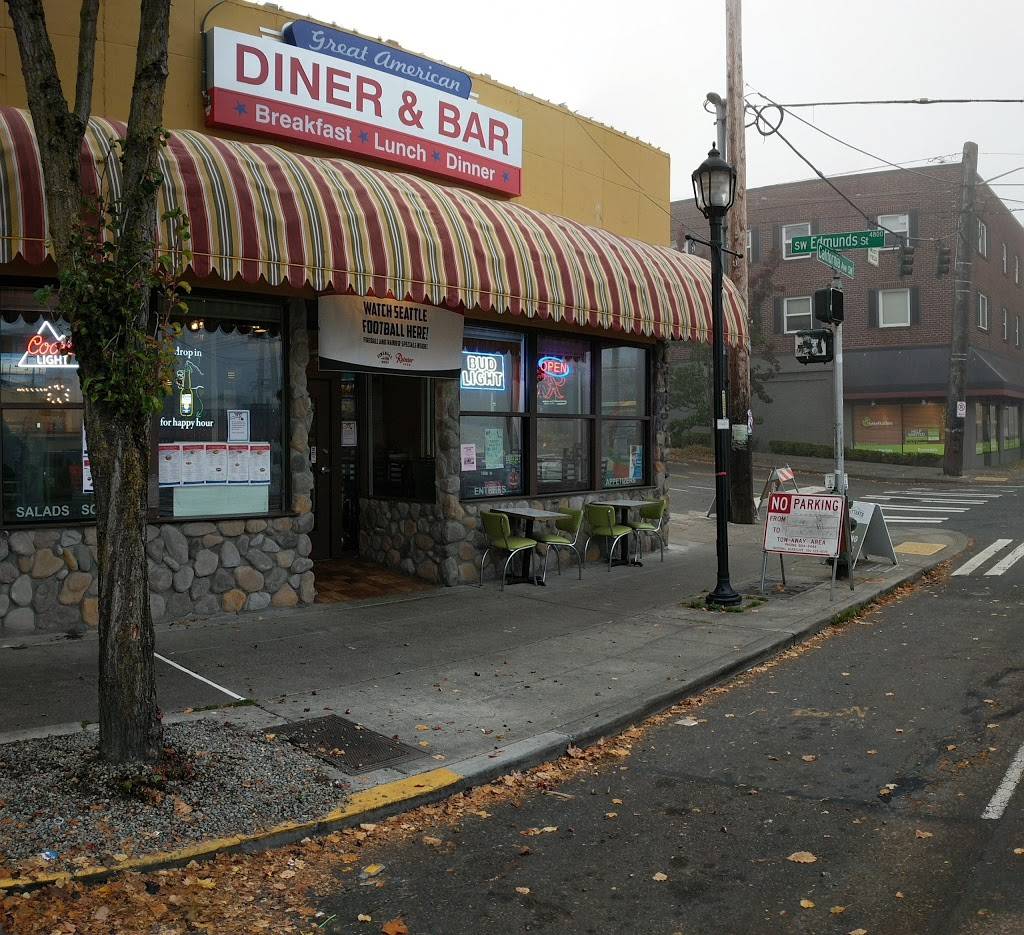 Great American Diner and Bar | restaurant | 4752 California Ave SW, Seattle, WA 98116, USA | 4254176797 OR +1 425-417-6797