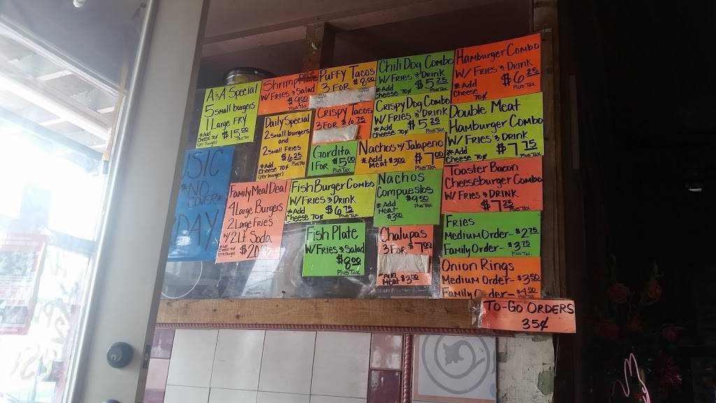 A & A Drive In | restaurant | 4103 W Commerce St, San Antonio, TX 78207, USA | 2103307440 OR +1 210-330-7440