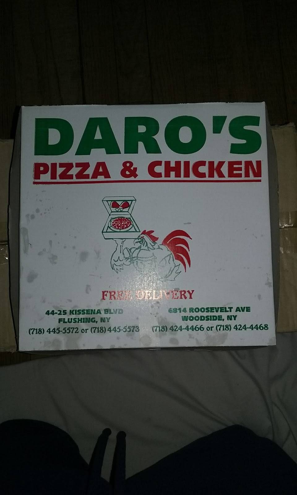 Daros Pizza & Chicken | restaurant | 4425 Kissena Blvd, Flushing, NY 11355, USA | 7184455572 OR +1 718-445-5572