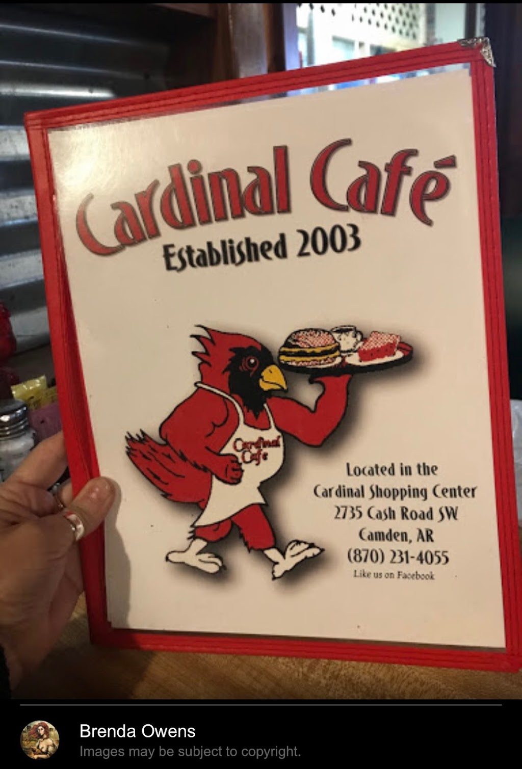 Cardinal Cafe | cafe | 2735 Cash Rd SW, Camden, AR 71701, USA | 8702314055 OR +1 870-231-4055
