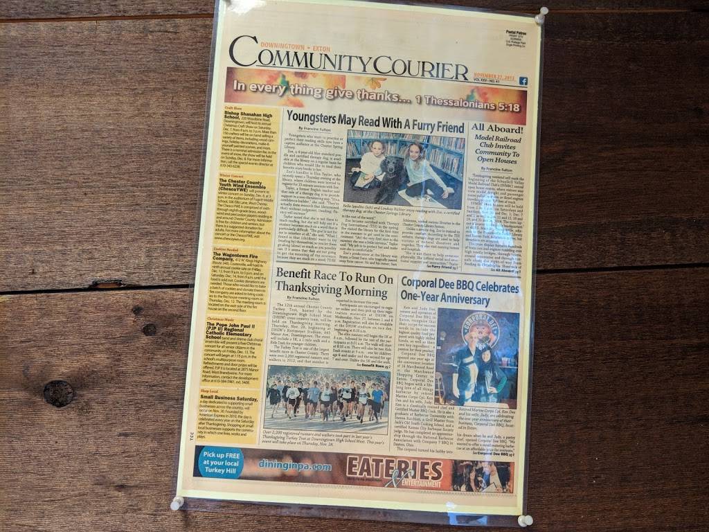 Corporal Dee BBQ | restaurant | 16 Marchwood Rd, Exton, PA 19341, USA | 6105941832 OR +1 610-594-1832