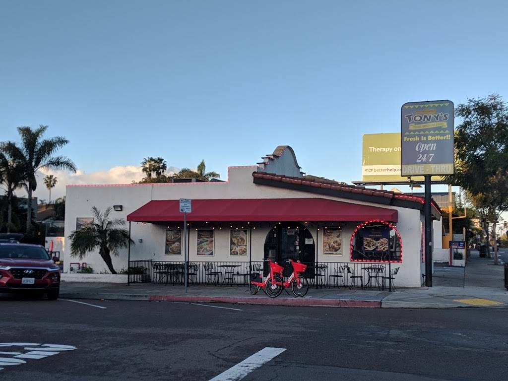 Tonys Fresh Mexican Food | restaurant | 719 W Washington St, San Diego, CA 92103, USA | 6195748710 OR +1 619-574-8710