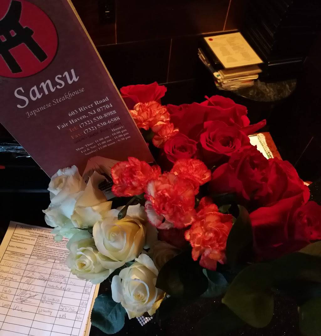 Sansu Japanese Steakhouse | restaurant | 603 River Rd, Fair Haven, NJ 07704, USA | 7325308988 OR +1 732-530-8988