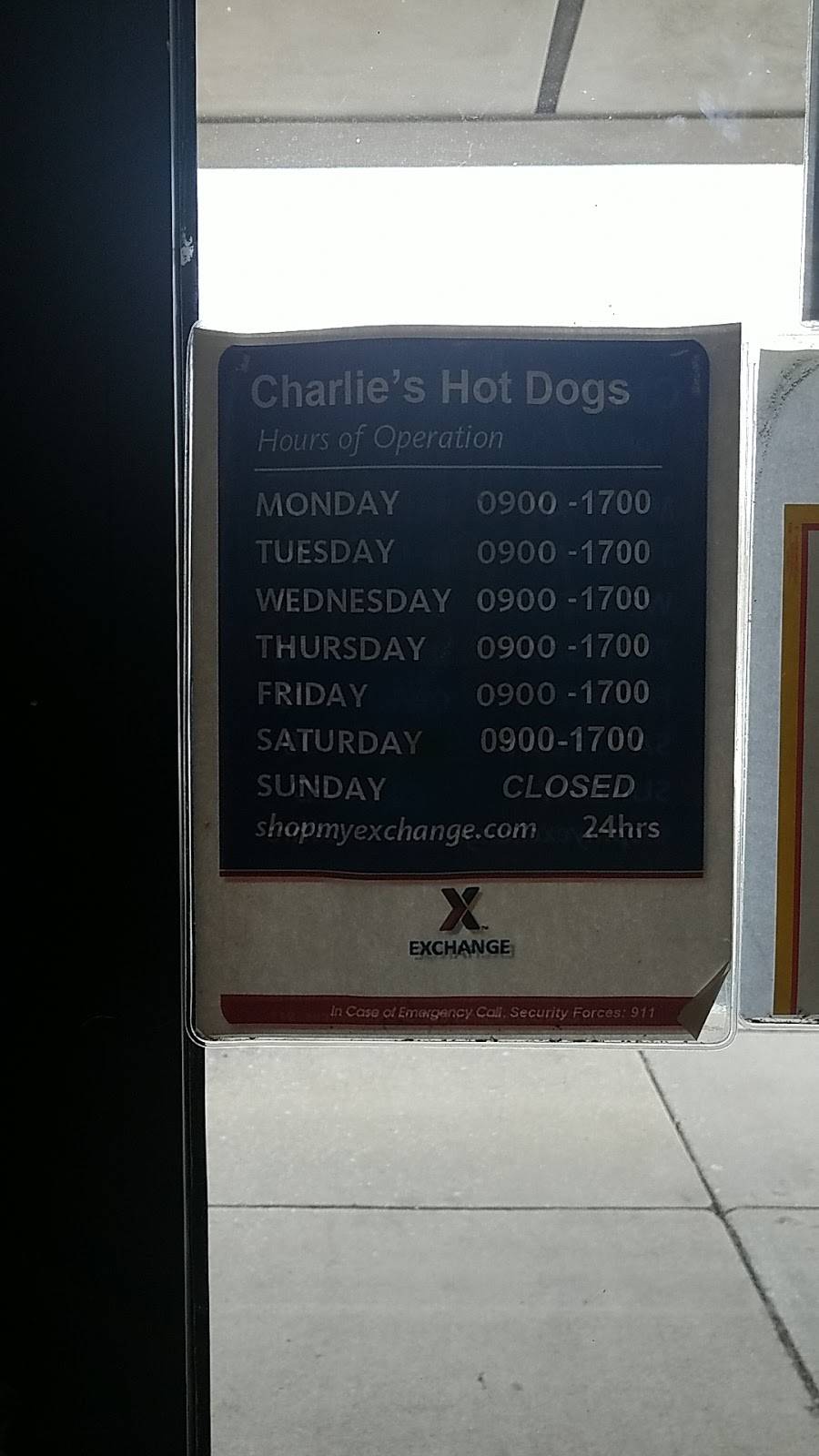Charlies Hot Dogs | meal takeaway | Dover AFB, DE 19902, USA | 3027448444 OR +1 302-744-8444