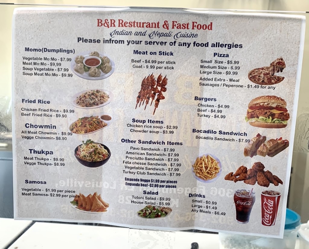 B&R Restaurant & Fast Food | restaurant | 4306 Fegenbush Ln, Louisville, KY 40228, USA | 5025506856 OR +1 502-550-6856