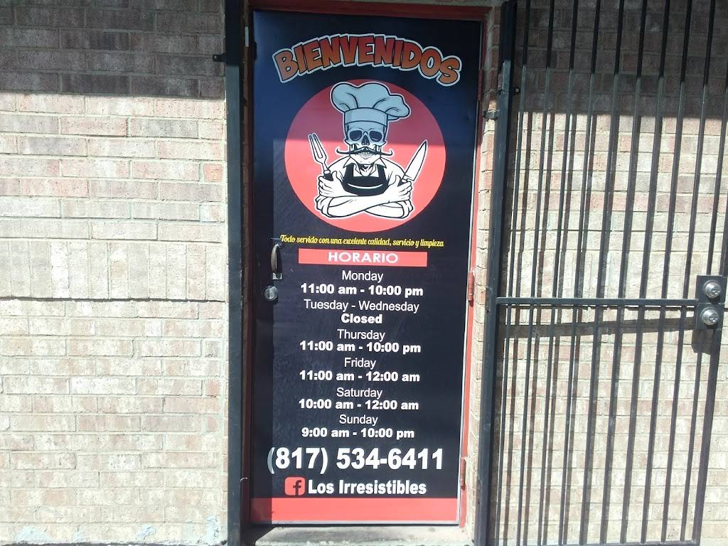 Tacos Los Irresistibles | restaurant | 3701 Mansfield Hwy, Fort Worth, TX 76119, USA | 8175346411 OR +1 817-534-6411