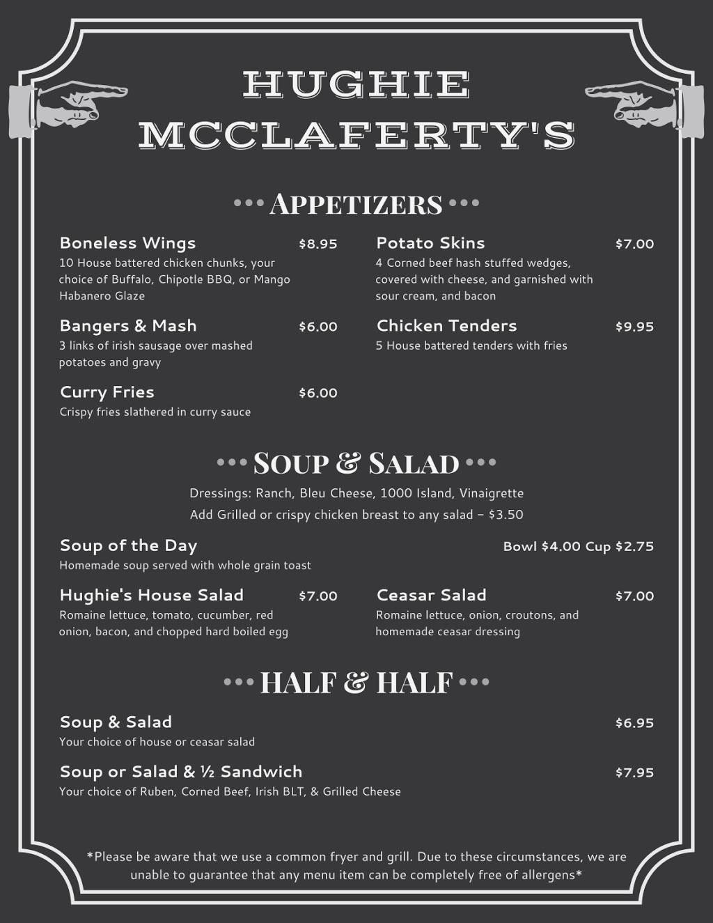 Hughie Mcclaffertys | restaurant | 118 Stephen St, Lemont, IL 60439, USA | 6303128152 OR +1 630-312-8152