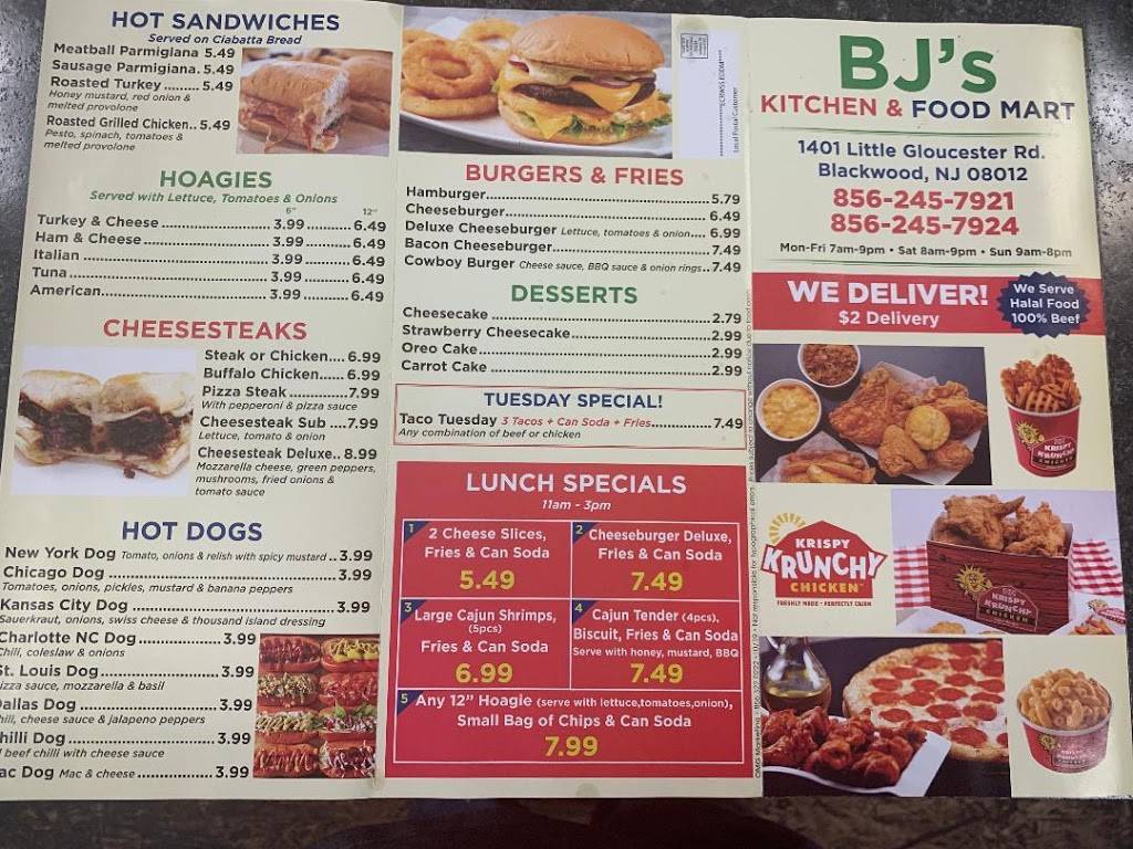 BJS KITCHEN & FOODMART | meal delivery | 1401 Little Gloucester Rd, Blackwood, NJ 08012, USA | 8562457921 OR +1 856-245-7921