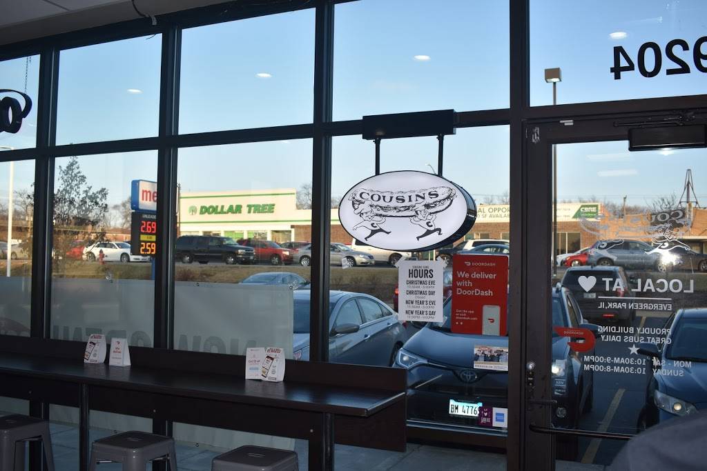 Cousins Subs | restaurant | 9204 S Western Ave, Evergreen Park, IL 60805, USA | 7085728463 OR +1 708-572-8463
