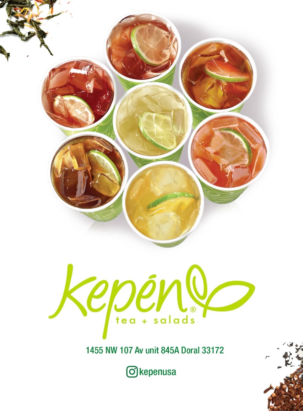Kepén Tea + Salad | restaurant | 1455 NW 107th Ave Unit 845A, Doral, FL 33172, USA | 7867250564 OR +1 786-725-0564