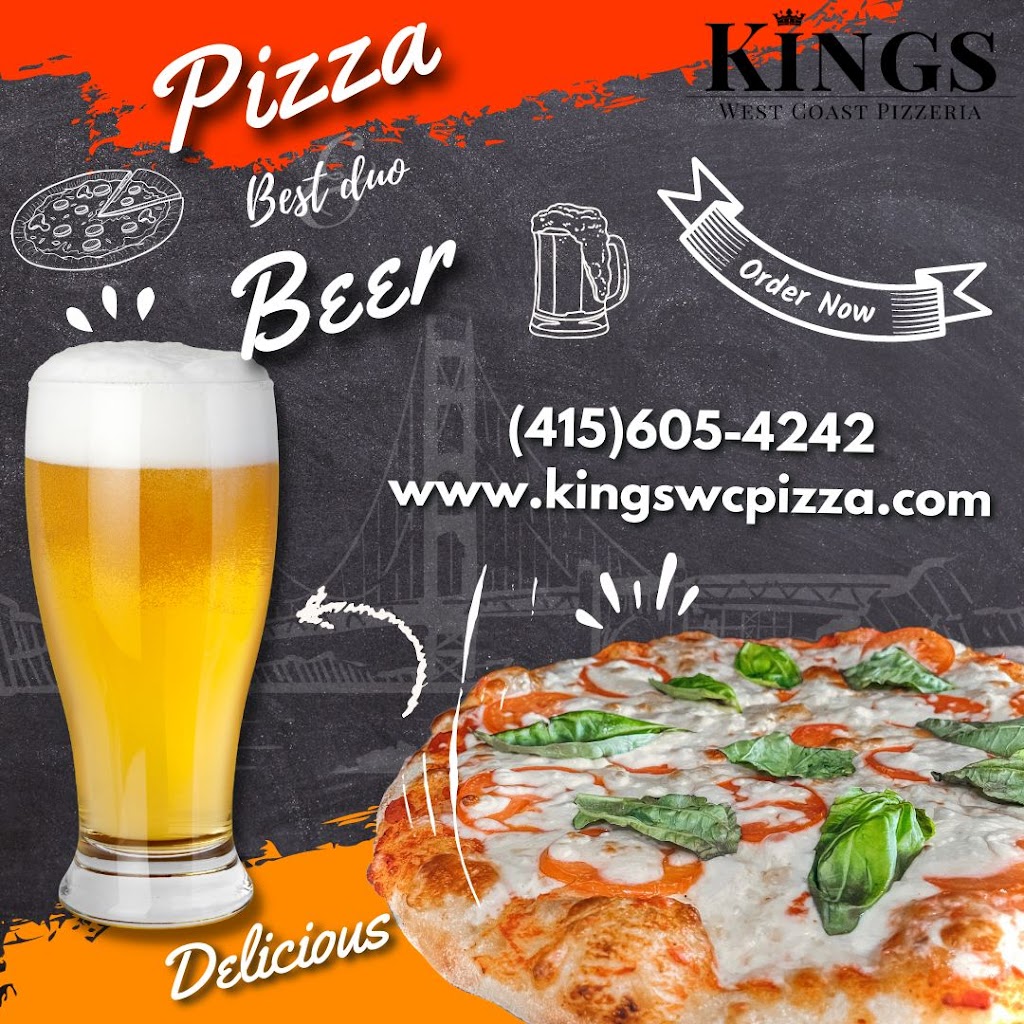 Kings West Coast Pizzeria | meal takeaway | 6540 Mission St, Daly City, CA 94014, USA | 4156054242 OR +1 415-605-4242