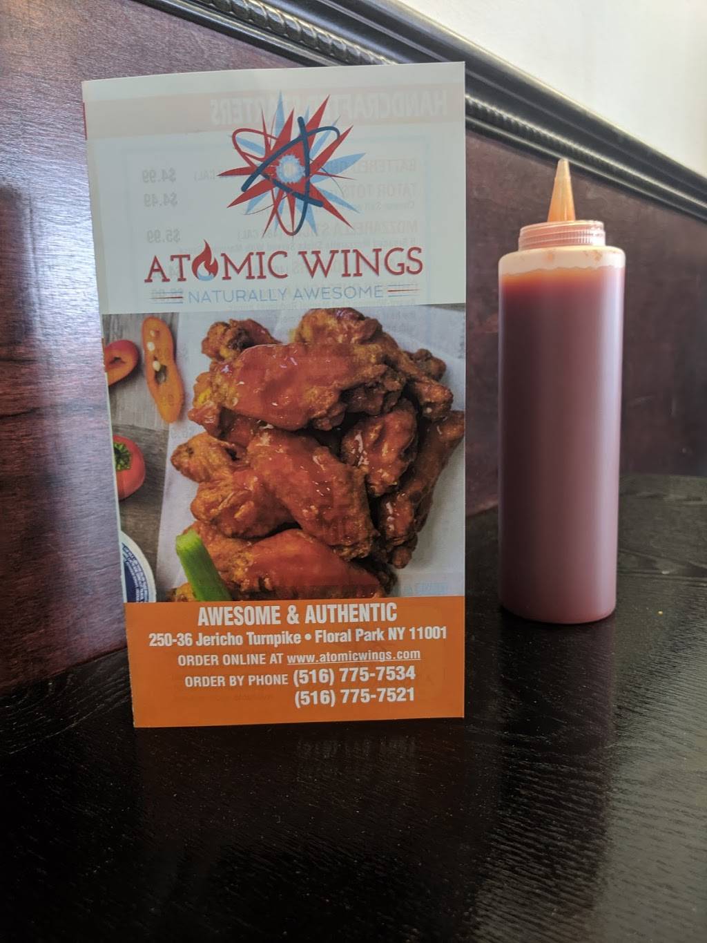 Atomic Wings | restaurant | 250-36 Jericho Turnpike, Floral Park, NY 11001, USA | 5167757521 OR +1 516-775-7521