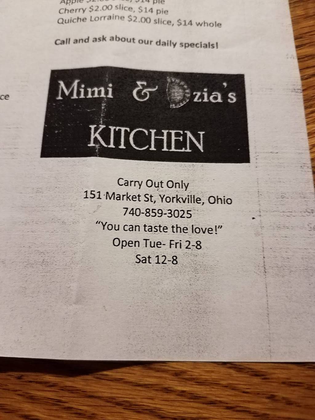 Mimi & Dzias Kitchen | restaurant | 151 Market St, Yorkville, OH 43971, USA | 7408593025 OR +1 740-859-3025