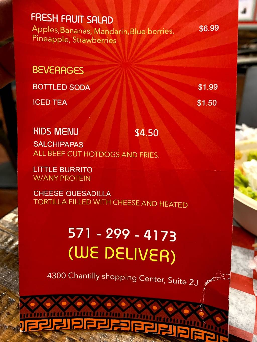 Calletanas Peruvian Fast Food | restaurant | 4300 Chantilly Shopping Center Unit 2J, Chantilly, VA 20151, USA | 5712994173 OR +1 571-299-4173