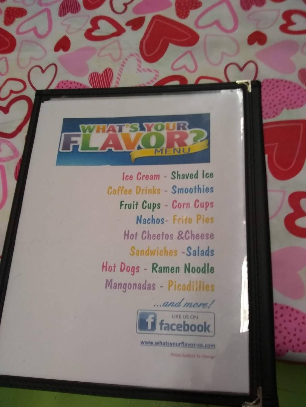 Whats Your Flavor | restaurant | 4961 Northwest Loop 410, San Antonio, TX 78229, USA | 2105102100 OR +1 210-510-2100
