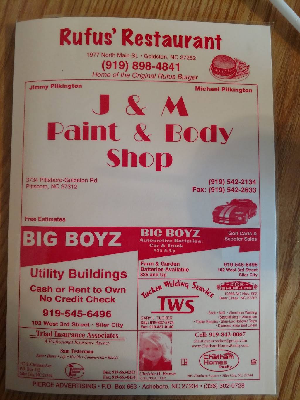 Rufus Restaurant | restaurant | 1977 N Main St, Goldston, NC 27252, USA | 9198984841 OR +1 919-898-4841