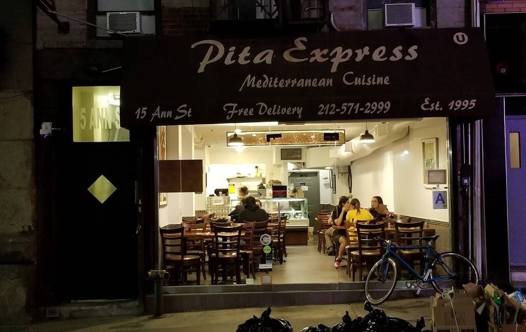 Pita Express | restaurant | 15 Ann St, New York, NY 10038, USA | 2125712999 OR +1 212-571-2999
