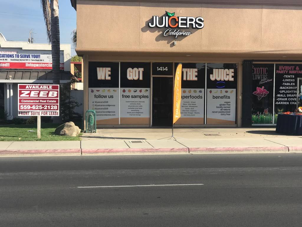Juicers Coldpress | restaurant | 1414 S Mooney Blvd, Visalia, CA 93277, USA | 5597542640 OR +1 559-754-2640