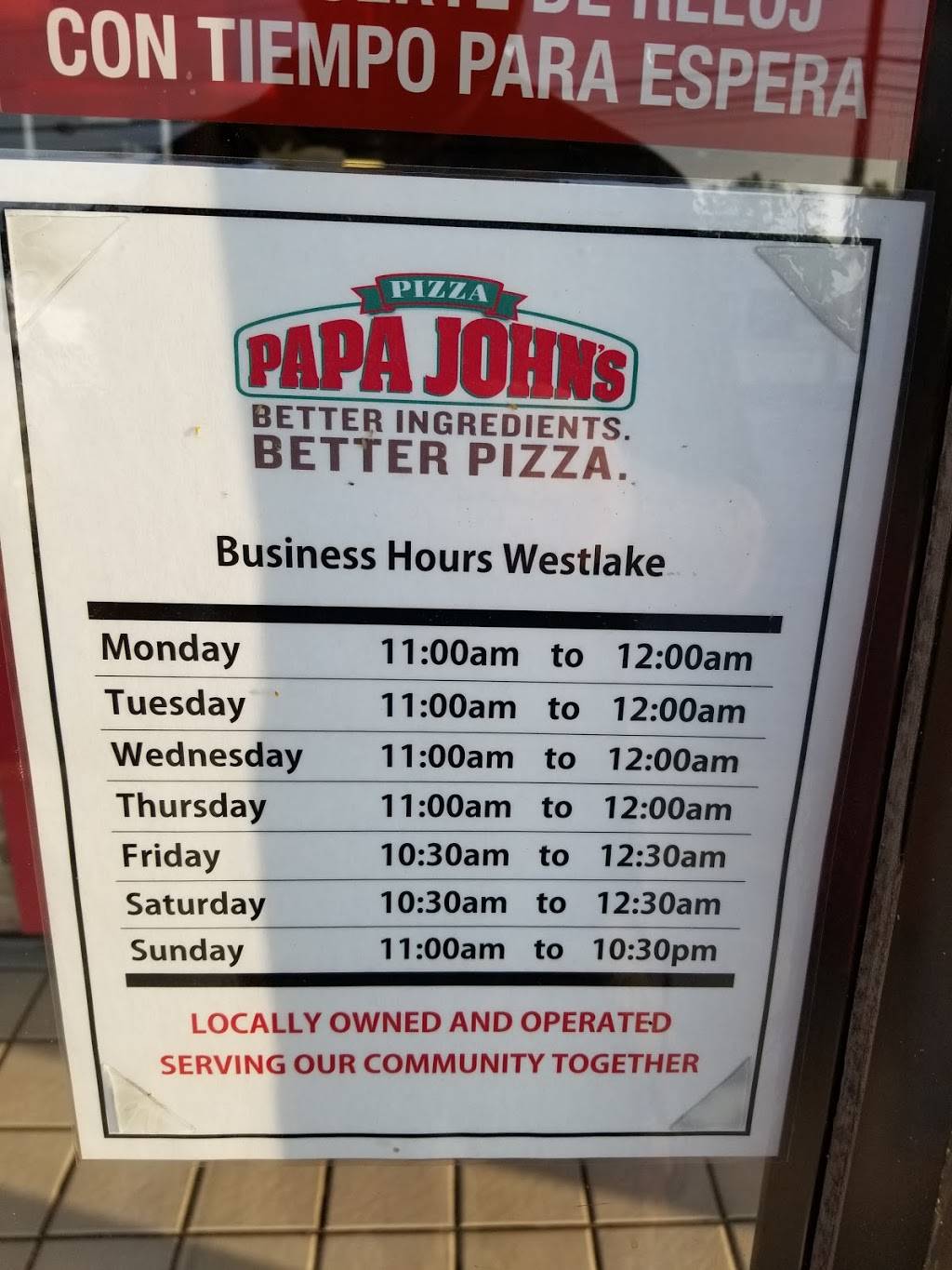 Papa Johns Pizza | restaurant | 27315 Detroit Rd, Westlake, OH 44145, USA | 4408991998 OR +1 440-899-1998