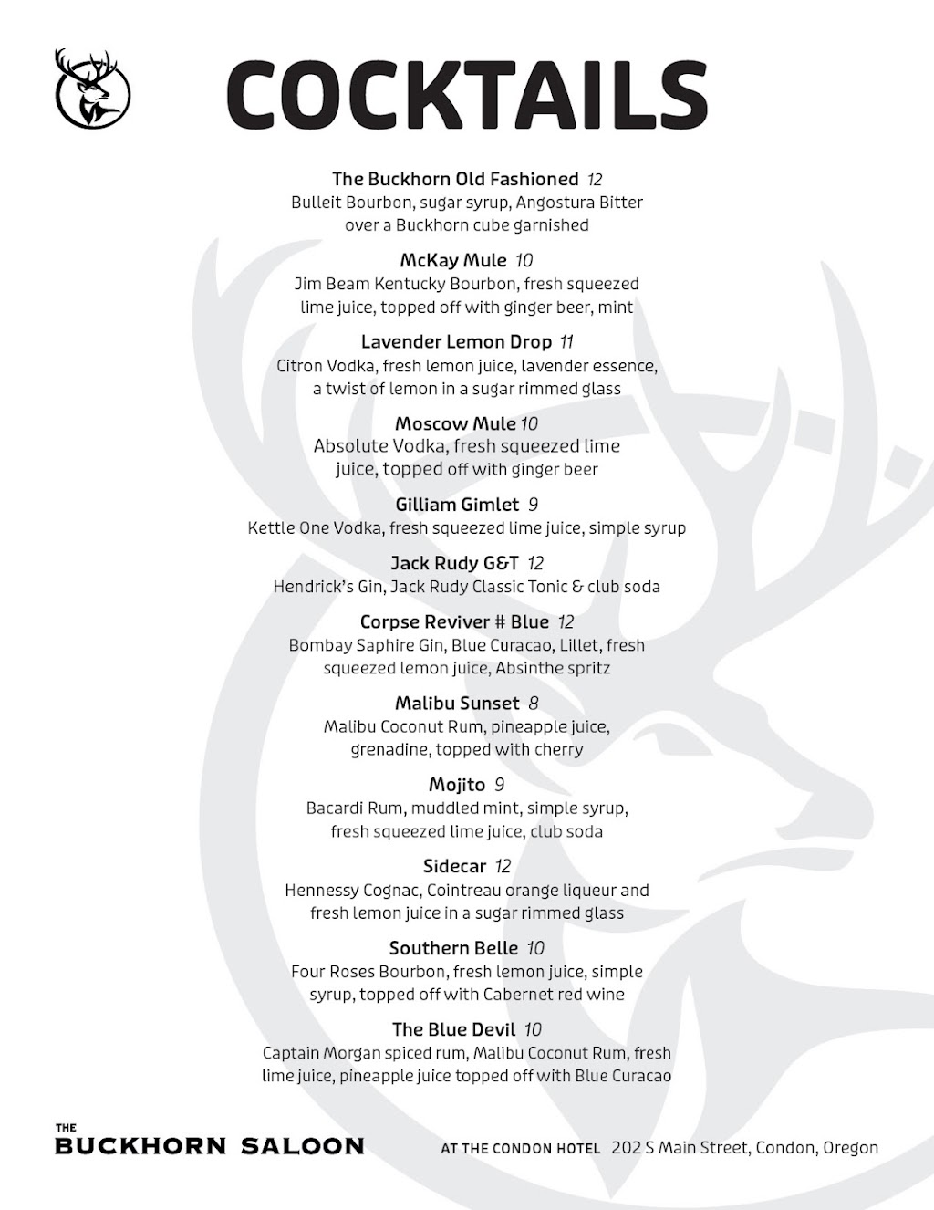 The Buckhorn Saloon | restaurant | 202 S Main St, Condon, OR 97823, USA | 5413844227 OR +1 541-384-4227