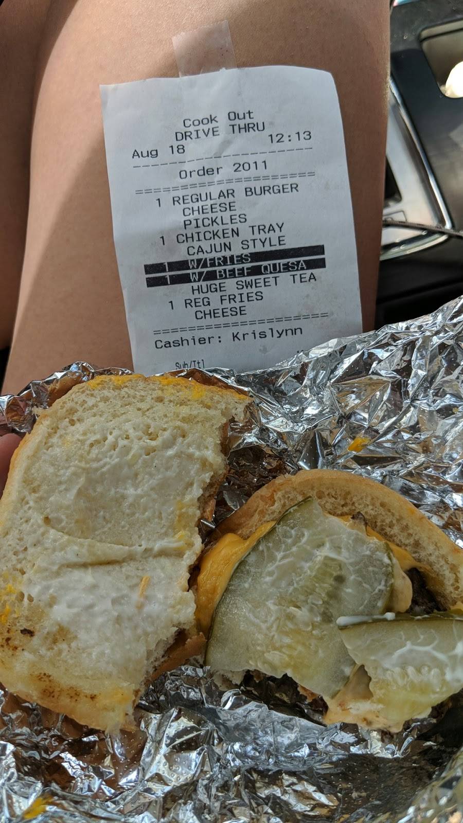 Cook Out | restaurant | 703 N Main St, Summerville, SC 29483, USA | 8438516243 OR +1 843-851-6243