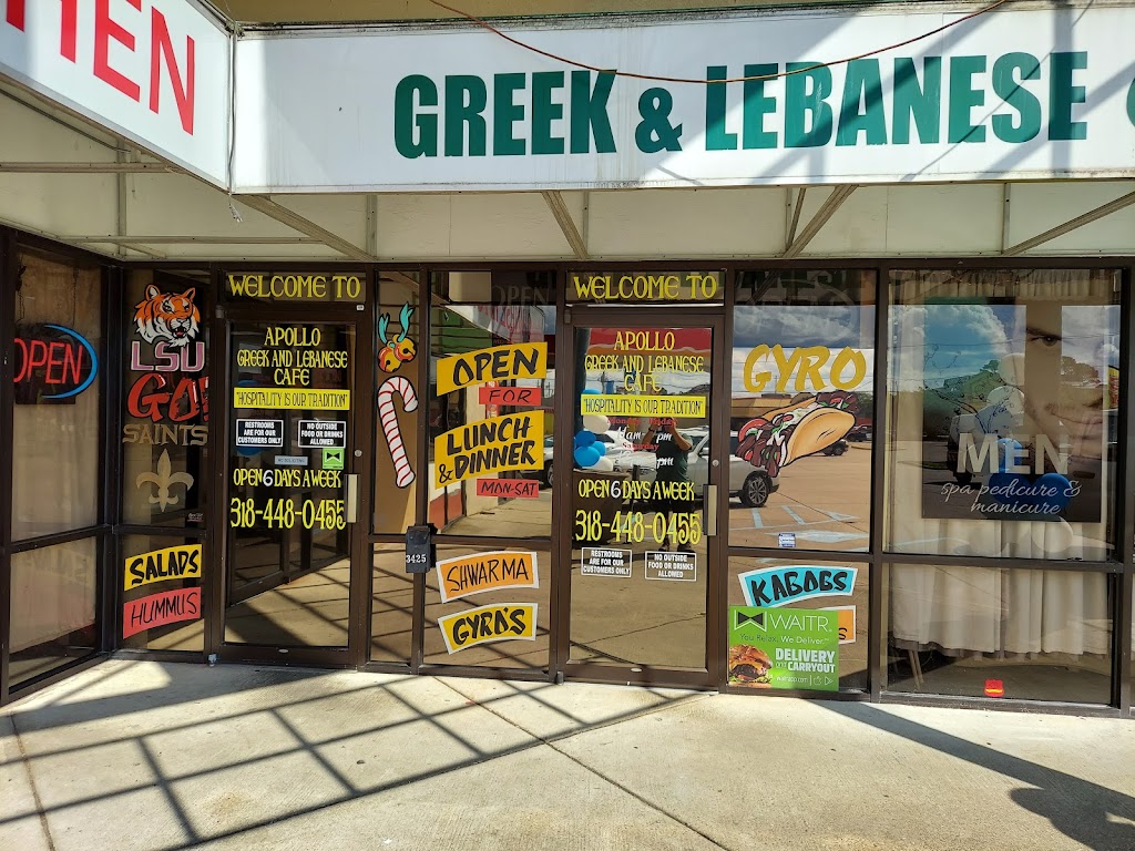 APOLLO GREEK & LEBANESE CAFE | restaurant | 3425 Jackson St, Alexandria, LA 71301, USA | 3184480455 OR +1 318-448-0455